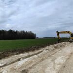 18.03.2025 Roboty ziemne na drodze serwisowej 574+800