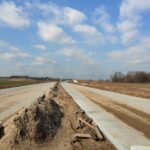 25 marca km 598+200 nawierzchnia betonowa C35_45 widok w kierunku odcinka VII