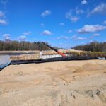 07 kwietnia km 599+700’ budowa nasypu budowa podpór PZM-13L(L, P)