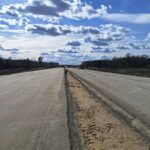 07 kwietnia km 599+700 podbudowa pomocnicza C5_6 budowa drenażu w pasie dzielącym