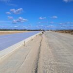 07 kwietnia km 603+600’ podbudowa zasadnicza C8_10 drenaż w pasie dzielącym