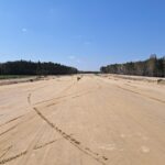 14 kwietnia km 608+300 wykonano GWN budowa drenażu w pasie rozdziału