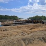 22 kwietnia km 599+700’ budowa nasypu budowa podpór PZM-13L(L, P)