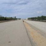 22 kwietnia km 599+700 podbudowa pomocnicza C5_6 budowa drenażu w pasie dzielącym