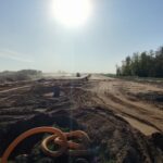 28 kwietnia km 602+900 wykonano stabilizację podłoża