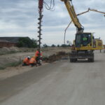 06.05.2025 583+150 wykonywanie słupów ekranów akustycznych