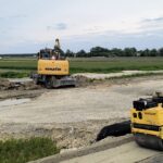 28.05.2025 Roboty ziemne przy obiekcie PZM 13B 577+000