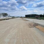 02 czerwca km 608+950’ wykonano podbudowę pomocniczą C5_6 nad PP_69