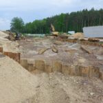 2.06.2025 obiekt PZSg-38B wbijanie grodzic komory wokół podpory 2B