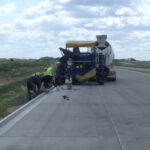 24.06.2025 587+200 JL układanie ścieku metodą ślizgową