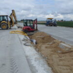 16.07.2025 582+850 układanie drenażu w pasie rozdziału