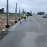 29.07.2025 593+280 betonowanie ścieku ślizgowego jezdnia prawa