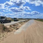 30 czerwca km 598+200 nawierzchnia betonowa C35_45 widok w kierunku odcinka VII