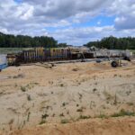 30 czerwca km 599+700’ budowa nasypu budowa podpór PZM-13L(L, P)