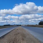 18 sierpnia km 598+200 nawierzchnia betonowa C35_45 widok w kierunku odcinka VII