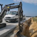 09.09.2025  wykop pod kabel elektryczny, km 568+880