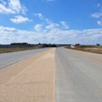 15 września km 598+200 nawierzchnia C35_45 kruszywo w pasie rozdziału w kierunku odcinka VII