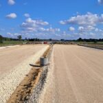 08 października km 610+700’ wykonano podbudowę z kruszywa C90_3 widok w kierunku odcinka IX