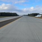 15 października km 601+500 nawierzchnia betonowa C35_45 powierzchniowe utrwalenie pasa rozdziału