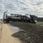 22.10.2025 Układanie betonu nawierzchniowego km. 580+100