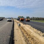 23 października  km 610+700 wykonano podbudowę z kruszywa C90_3 i podbudowę AC22P