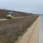 30.09.2025 595+200 przygotowanie podłoża pod nawierzchnie pasa technologicznego