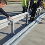 05.11.2025 Ćwiczenia strazackie przy demontażu barier rozbieralnych km. 579+400