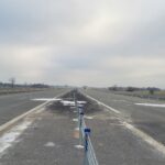 29 grudnia km 610+700’ warstwa ścieralna SMA11 budowa poboczy i pasa rozdziału widok w kierunku odcinka IX