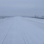 07.01.2026 582+000 widok na A2 ( temp. -7 stop. C )
