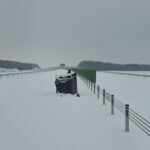 15 stycznia km 598+200’ nawierzchnia betonową C35_45 montaż barier linowych i stalowych częściowe oznakowanie poziome j