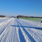 19 stycznia km 598+200’ nawierzchnia betonową C35_45 montaż barier linowych i stalowych częściowe oznakowanie poziome j