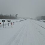 27 stycznia km 599+700 nawierzchnia betonowa C35_45 montaż barier linowych częściowe oznakowanie poziome jezdnia prawa