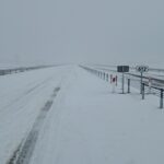 27 stycznia km 610+700’ warstwa ścieralna SMA11 budowa poboczy i pasa rozdziału widok w kierunku odcinka IX