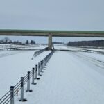 18 lutego km 603+600 WD_70 wykonano nawierzchnię C35_45 pas rozdziału pobocza i urządzenia BRD całość w śnieżnej szacie