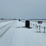 18 lutego km 603+600’ wykonano nawierzchnię C35_45 pas rozdziału pobocza i urządzenia BRD całość w śnieżnej szacie