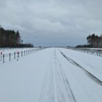 25 lutego km 606+150 wykonano nawierzchnię C35_45 pas rozdziału pobocza i urządzenia BRD całość w śnieżnej szacie