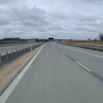 08 kwietnia km 598+200 nawierzchnia C35_45 wykonano urządzenia BRD oznakowanie widok w kierunku odcinka VII