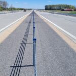 27.04.26 km 608+950’ nawierzchnia betonowa C35_45 nad PP_69 wykonano urządzenia BRD oznakowanie poziome i pionowe